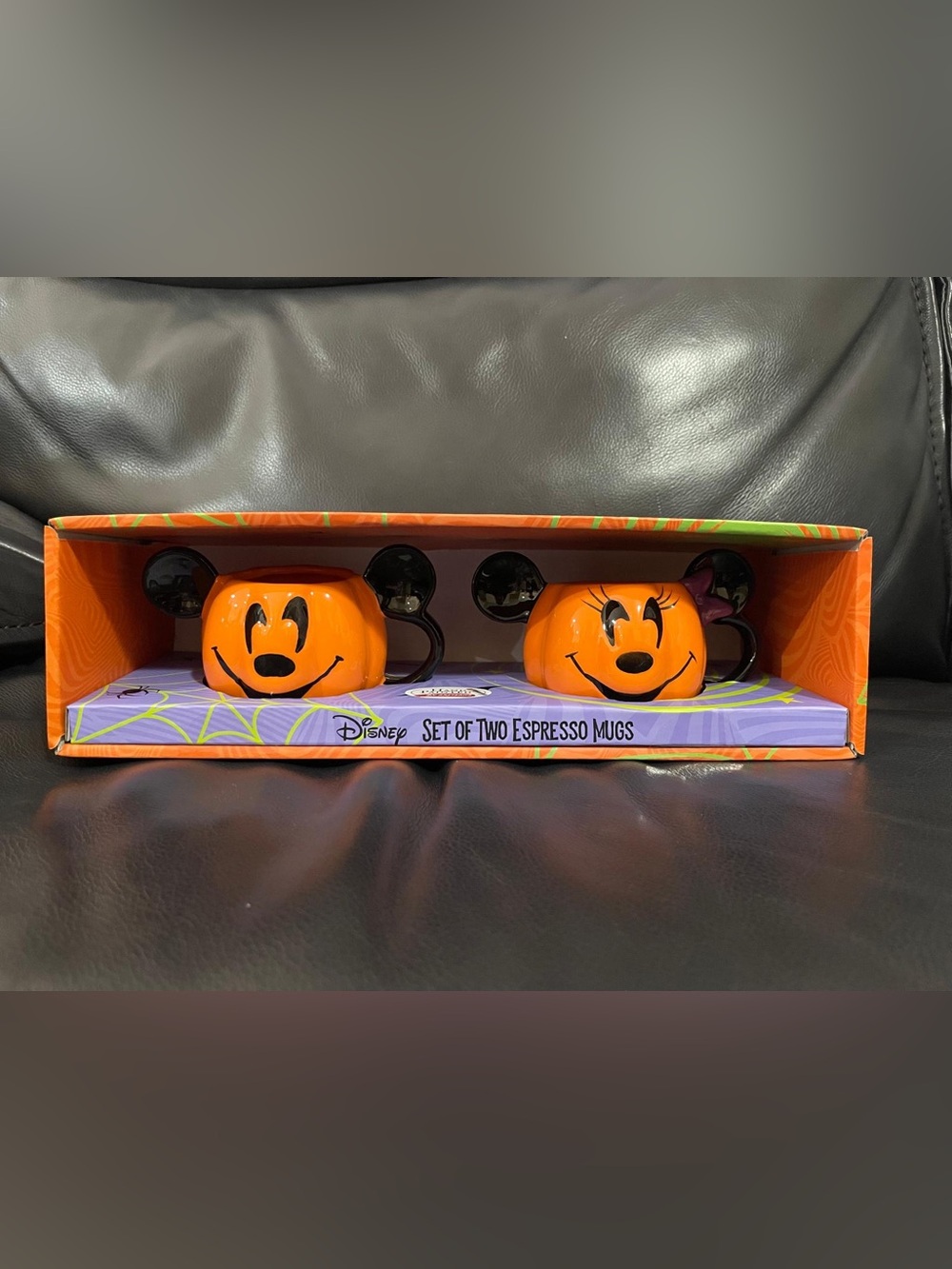 Halloween Disney Mickey and Minnie Espresso Mugs Set of 2